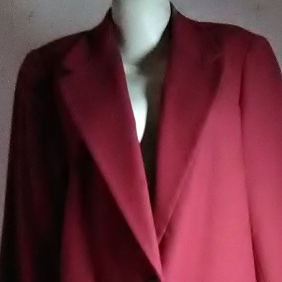 Sag Harbor Red Wool Blazer Size 14 - Picture 4 of 6
